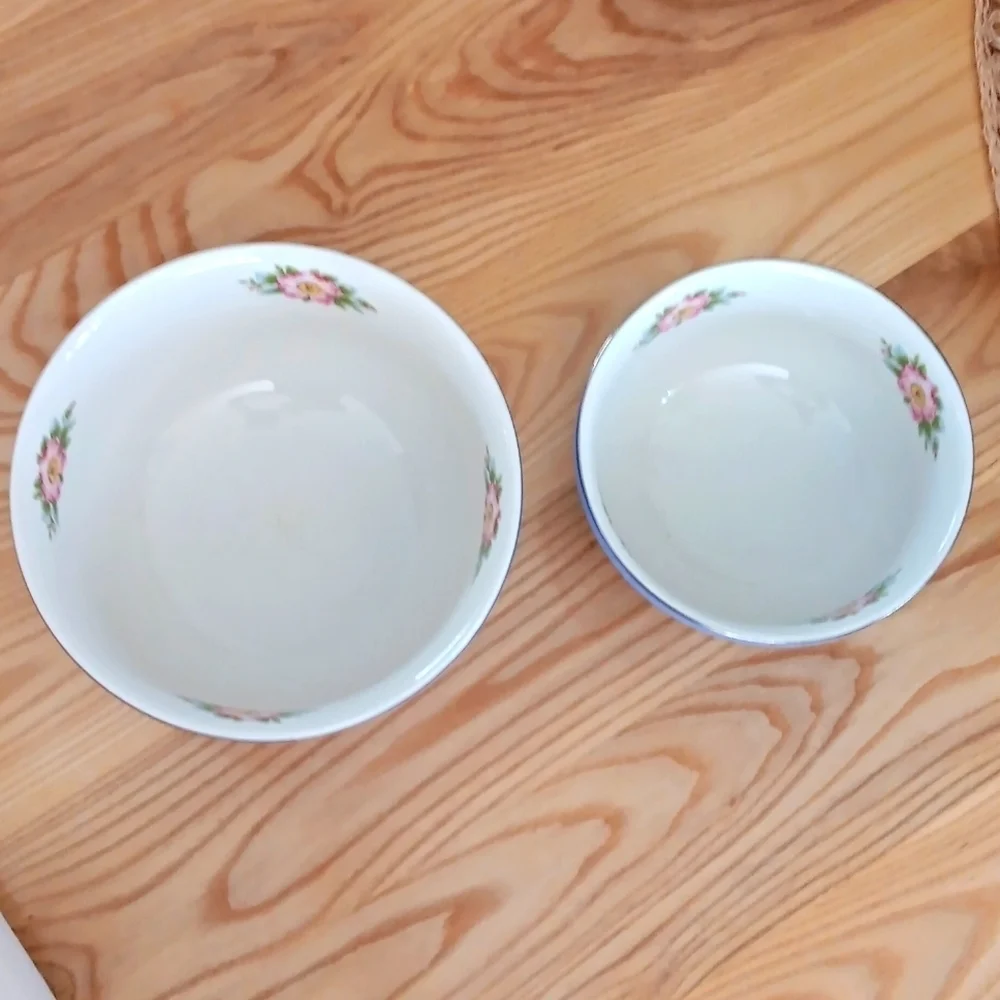 Halls Superior Quality Mixing Bowls Kitchenware Blue Morning Glory